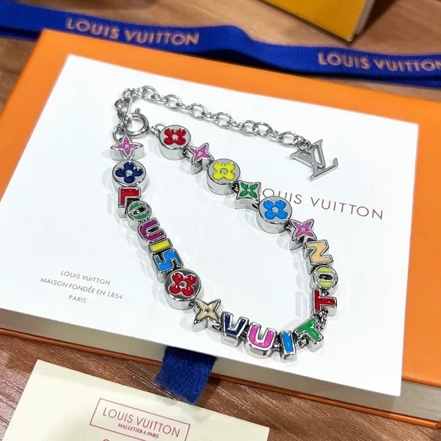 Louis Vuitton Multicolor Enamel Alphabet Charm Bracelet 1