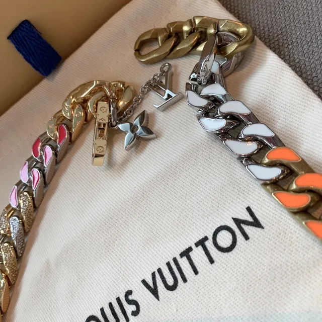 Louis Vuitton Multicolor Enamel Curb-Link Necklace 2