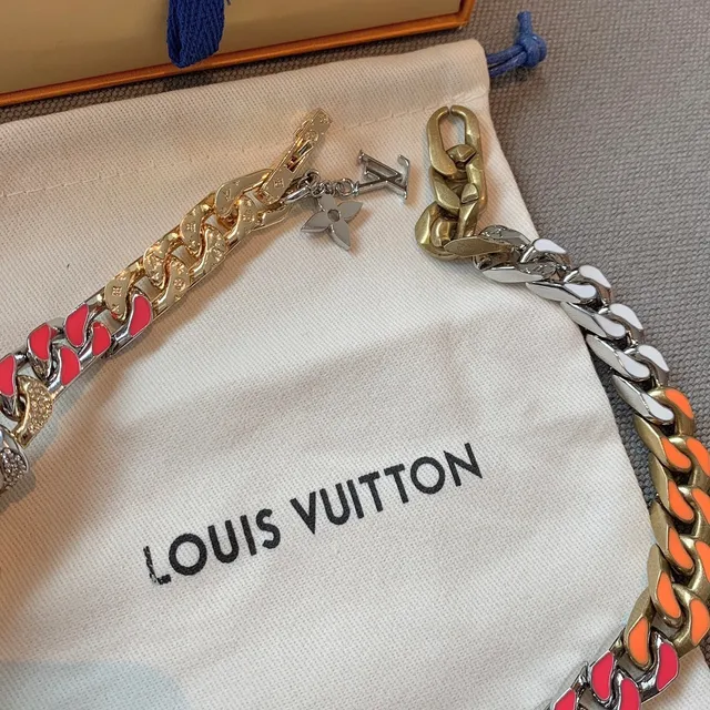 Louis Vuitton Multicolor Enamel Curb-Link Necklace 6