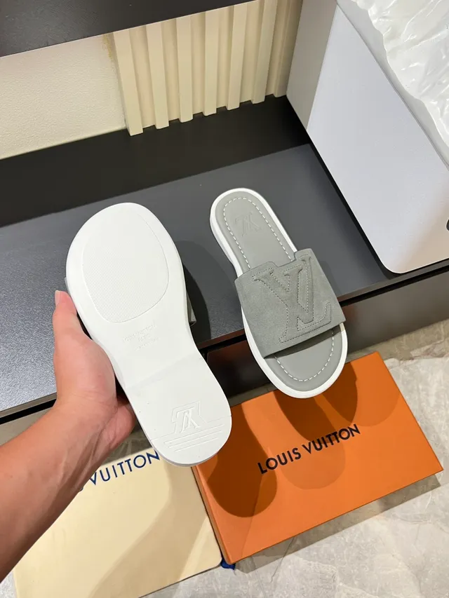 Louis Vuitton 多色 压印花纹 系带 麂皮或天鹅绒 鞋面 拖鞋 7