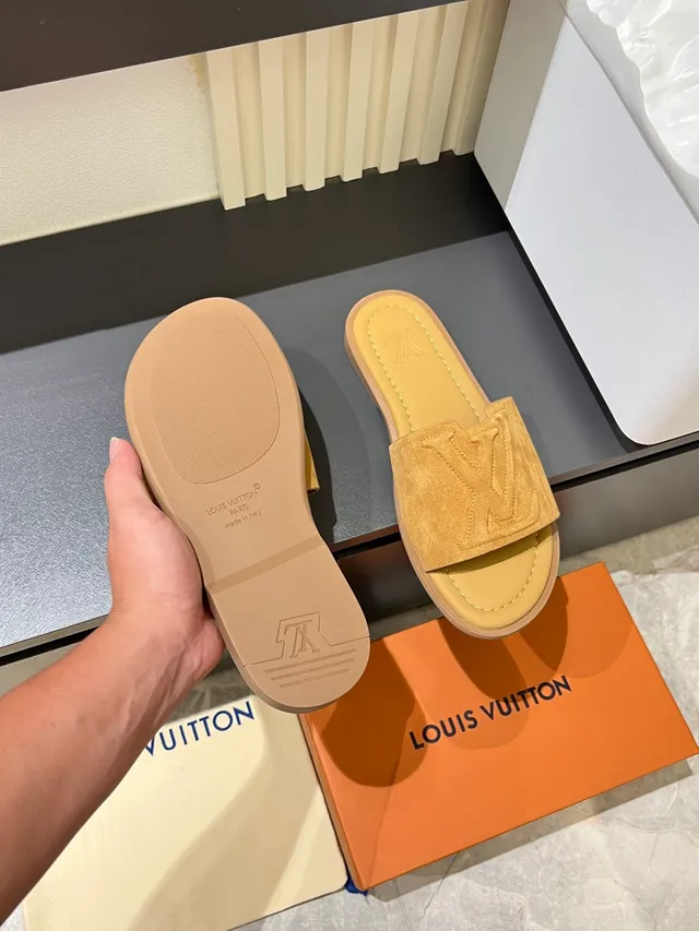 Louis Vuitton 多色 压印花纹 系带 麂皮或天鹅绒 鞋面 拖鞋 8