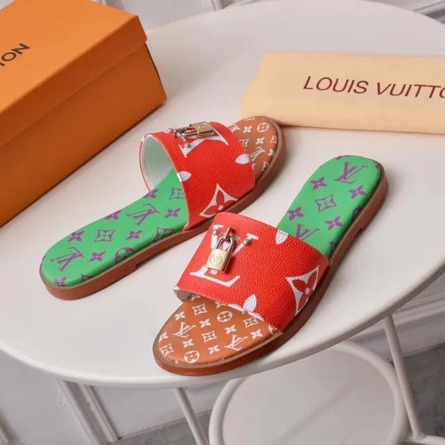 Louis Vuitton Multicolor Monogram Padlock Slipper 3