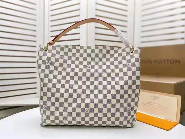Louis Vuitton Neverfull à damier marron sac tote 2