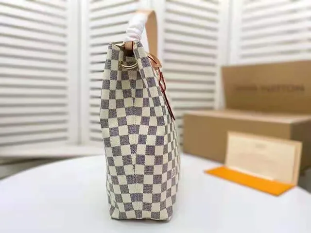 Louis Vuitton Neverfull à damier marron sac tote 3
