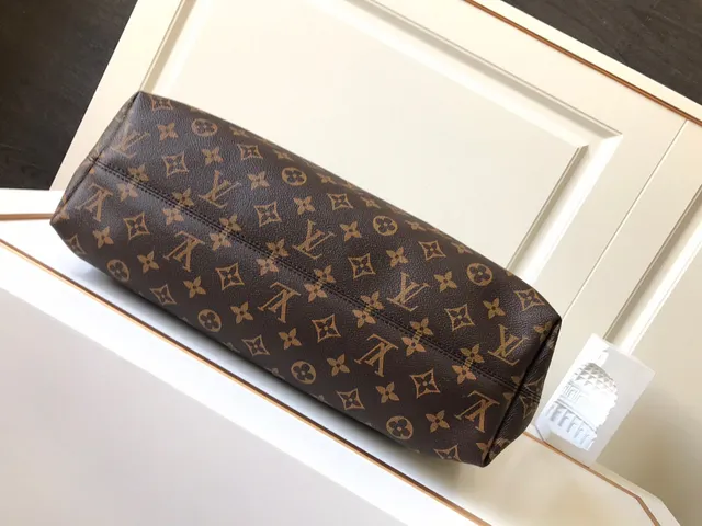 Louis Vuitton Neverfull à damier marron sac tote 23