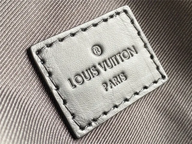 Louis Vuitton Orange Silver Structured Leather Embossed LV Monogram Casual Backpack 2