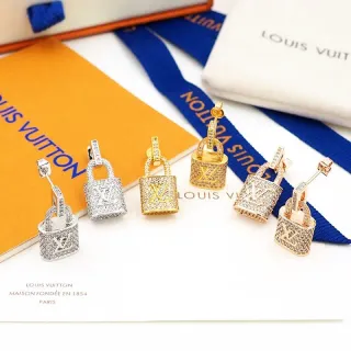 Louis Vuitton Padlock Pavé Crystal Lock Earrings