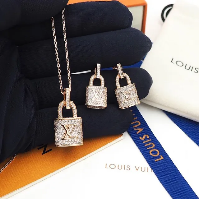 Louis Vuitton Padlock Pavé Crystal Lock Earrings 5