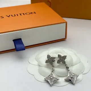 Louis Vuitton Pavé Flower and Star Drop Earrings