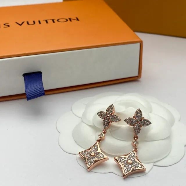 Louis Vuitton Pavé Flower and Star Drop Earrings 5