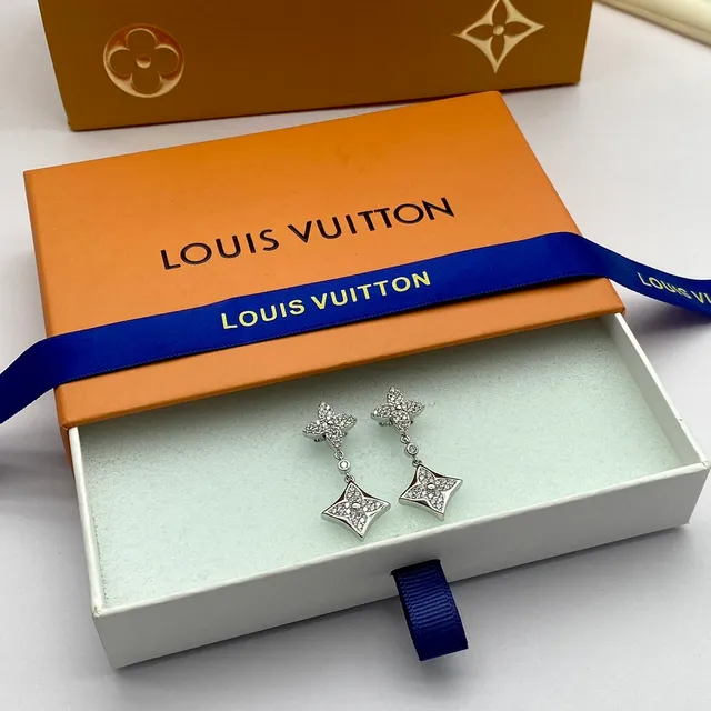 Louis Vuitton Pavé Flower and Star Drop Earrings 8