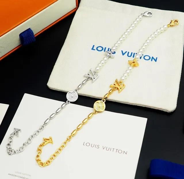 Louis Vuitton Pearl and Monogram Charm Bracelet 3