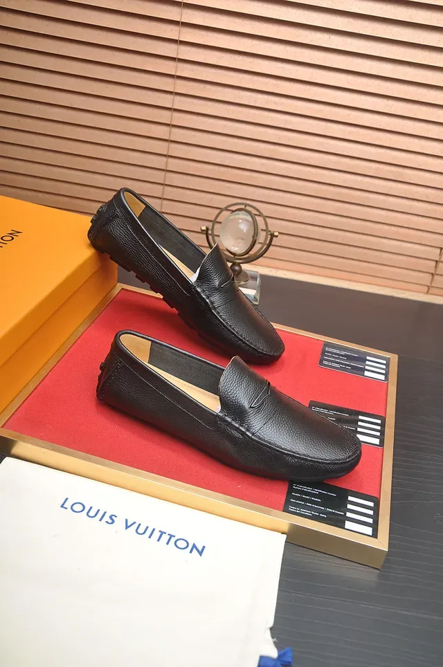 Louis Vuitton Penny Loafer Cuir Pebbled Homme 4