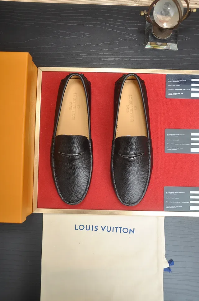 Louis Vuitton Penny Loafer Cuir Pebbled Homme 5