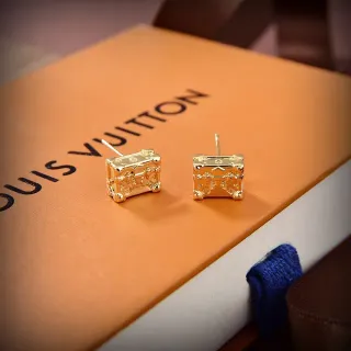 Louis Vuitton Petite Malle Gold-Tone Trunk Stud Earrings