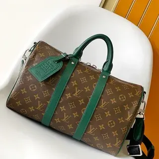 Louis Vuitton Pillow Bag Marrón Verde Monograma Lona Boston Bag