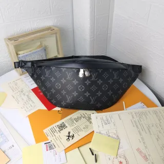 Louis Vuitton Pochette Metis Black Gray Monogram-Coated Canvas Tonal Print Fashion Belt Bag