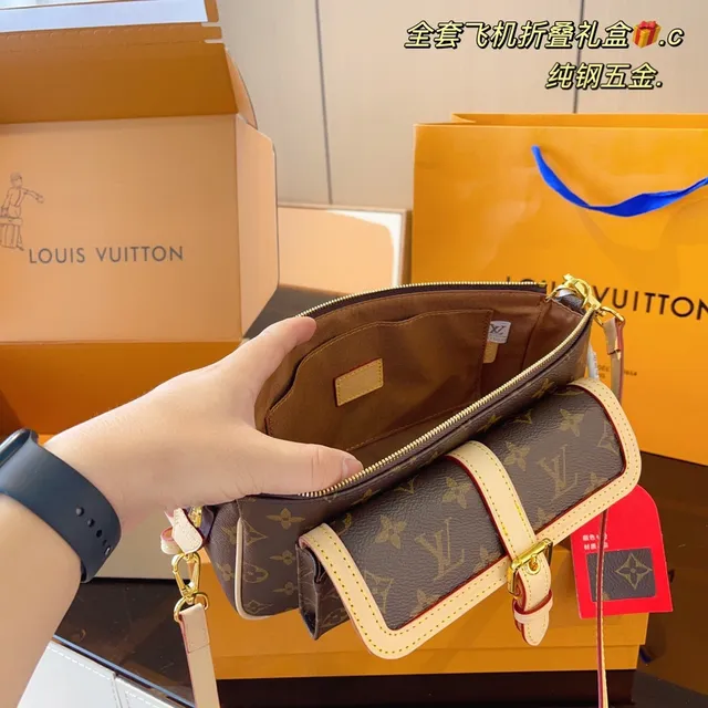 Louis Vuitton Pochette Metis Marron Beige Monogram Toile Garniture Cuir Sac Messager 5