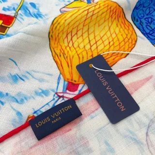 Louis Vuitton मुद्रित हॉट-एयर बेलून रेशम स्कार्फ