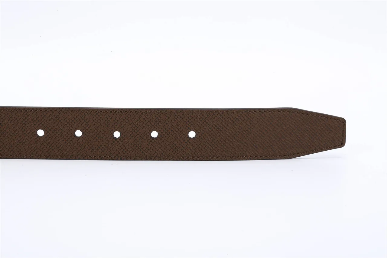 Louis Vuitton Reversible Belt Brown Silver Textured Epi Leather Belt 8