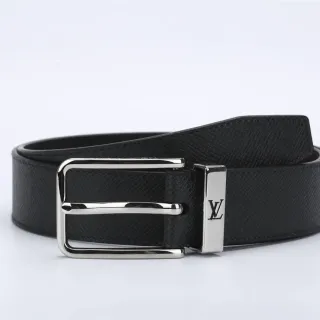 Louis Vuitton Reversible Buckle Black Leather Belt