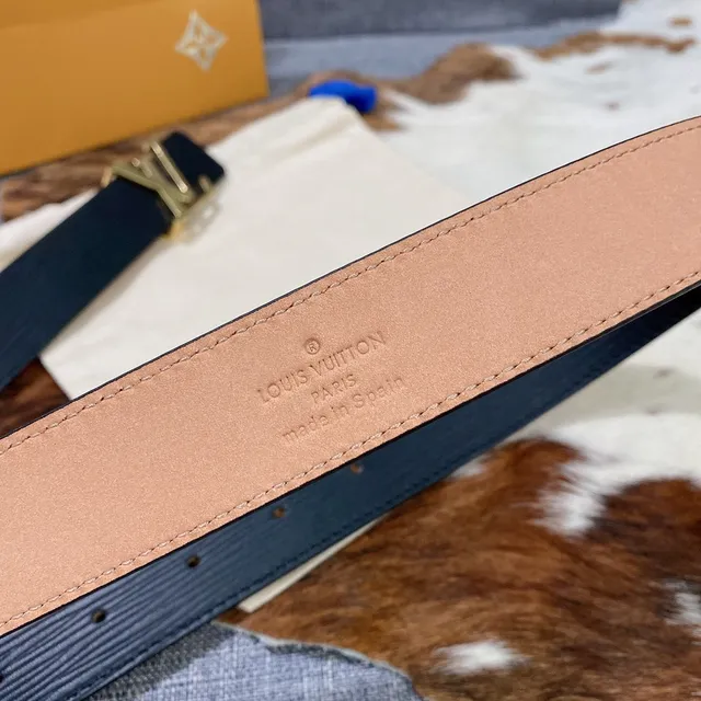 Louis Vuitton Reversible LV Initiales Belt Black Tan Leather Belt 3