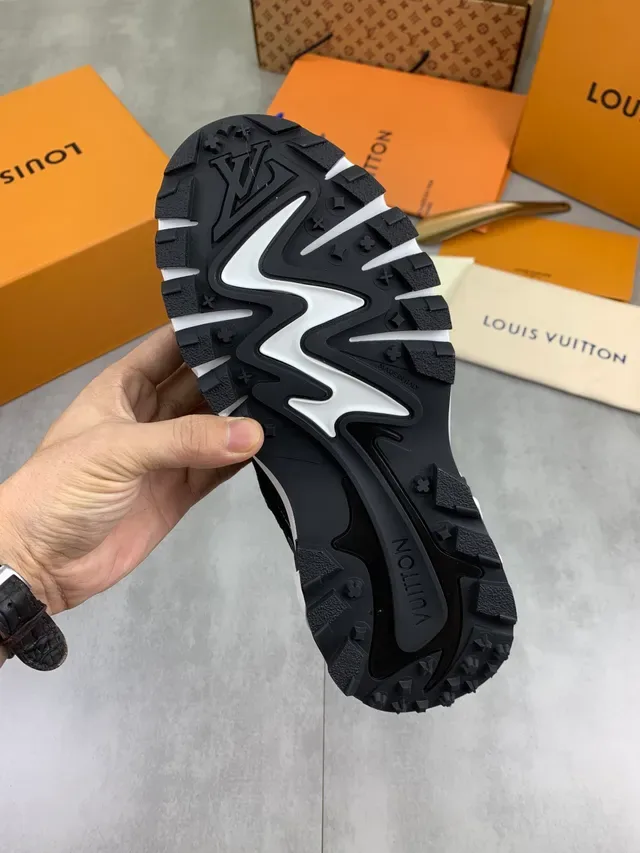 Louis Vuitton Run Away Black Mesh Chunky Sneakers 2