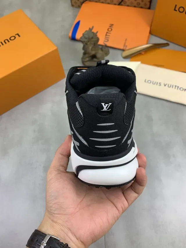 Louis Vuitton Run Away Black Mesh Chunky Sneakers 3