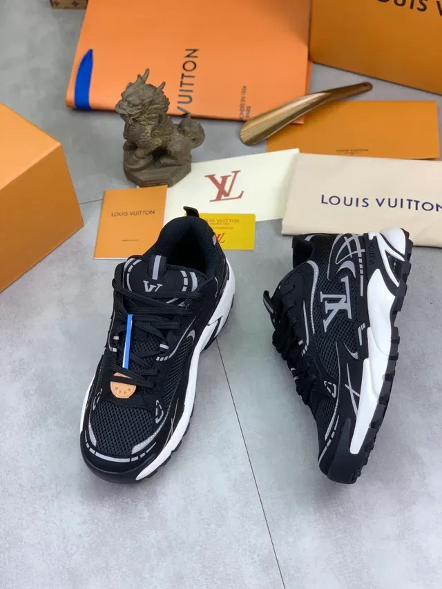 Louis Vuitton Run Away Black Mesh Chunky Sneakers 5