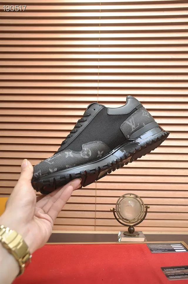 Louis Vuitton Run Away Black Monogram Mesh Lifestyle Sneakers 5