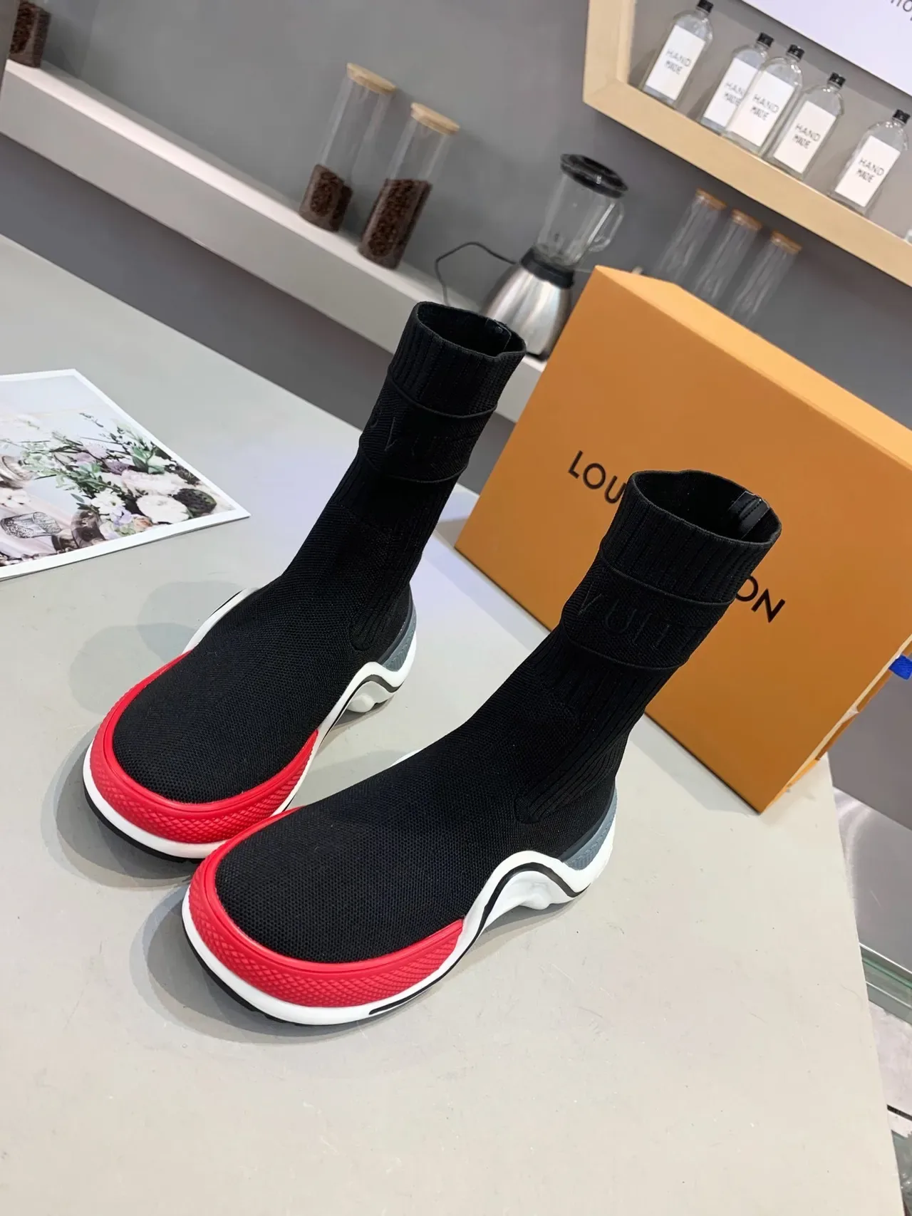 Louis Vuitton Run Away Black White Red Lifestyle Sneakers 4