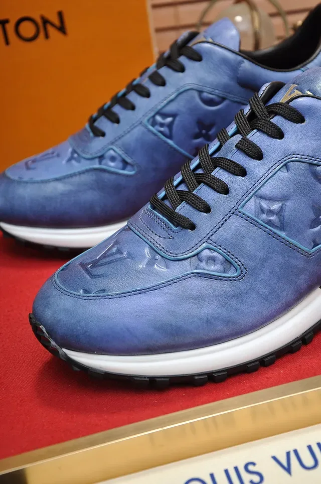 Louis Vuitton Run Away Blue Embossed Monogram Lifestyle Sneakers 3