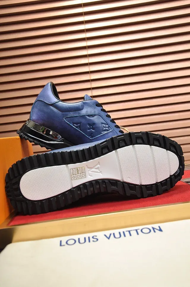 Louis Vuitton Run Away Blue Embossed Monogram Lifestyle Sneakers 4