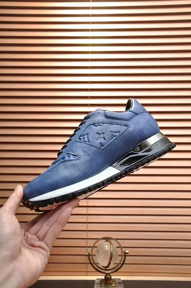 Louis Vuitton Run Away Blue Embossed Monogram Lifestyle Sneakers 6