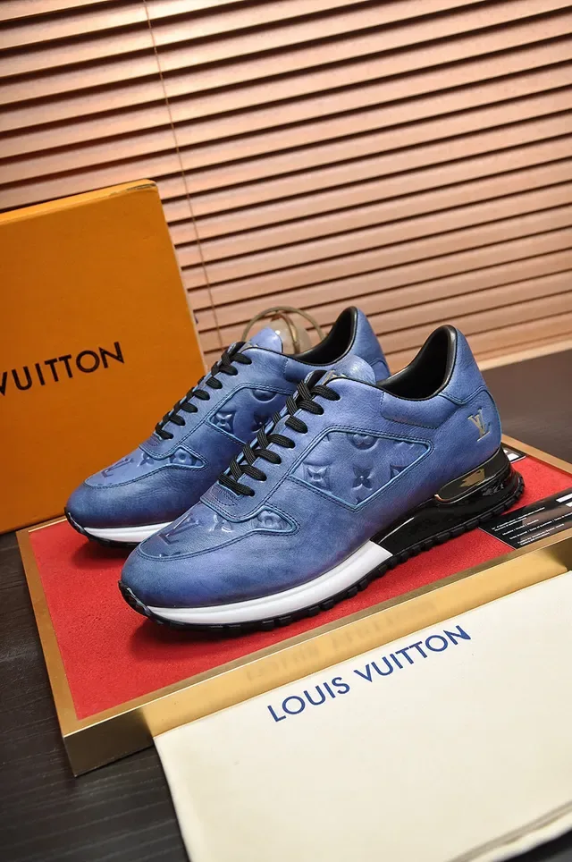 Louis Vuitton Run Away Blue Embossed Monogram Lifestyle Sneakers 7
