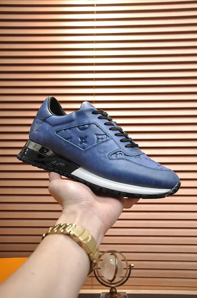 Louis Vuitton Run Away Blue Embossed Monogram Lifestyle Sneakers 9