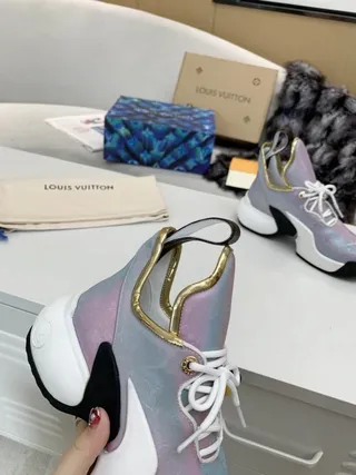 Louis Vuitton Run Away Iridescent Lavender Chunky Sneakers 4