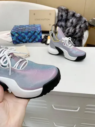 Louis Vuitton Run Away Iridescent Lavender Chunky Sneakers 5