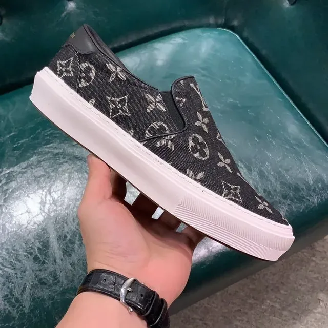 Louis Vuitton Run Away Monogram Canvas Slip-On Lifestyle Sneakers 4