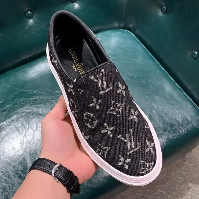 Louis Vuitton Run Away Monogram Canvas Slip-On Lifestyle Sneakers 9