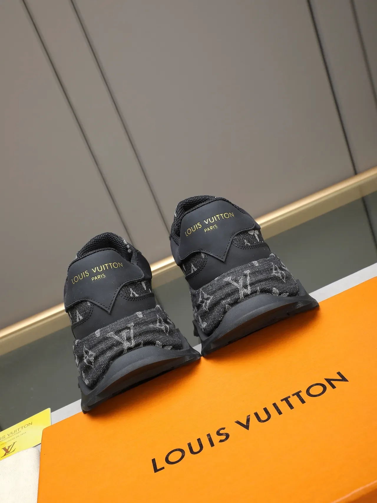 Louis Vuitton Run Away Monogram Denim Black Chunky Sneakers 3