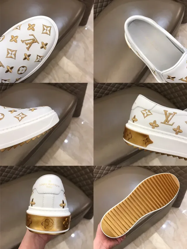 Louis Vuitton Run Away Monogram White and Gold Lifestyle Sneakers 7