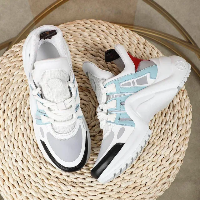 Louis Vuitton Run Away White Light Blue Black Chunky Sneakers 2