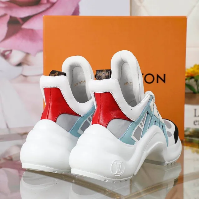 Louis Vuitton Run Away White Light Blue Black Chunky Sneakers 3