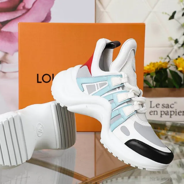 Louis Vuitton Run Away White Light Blue Black Chunky Sneakers 4