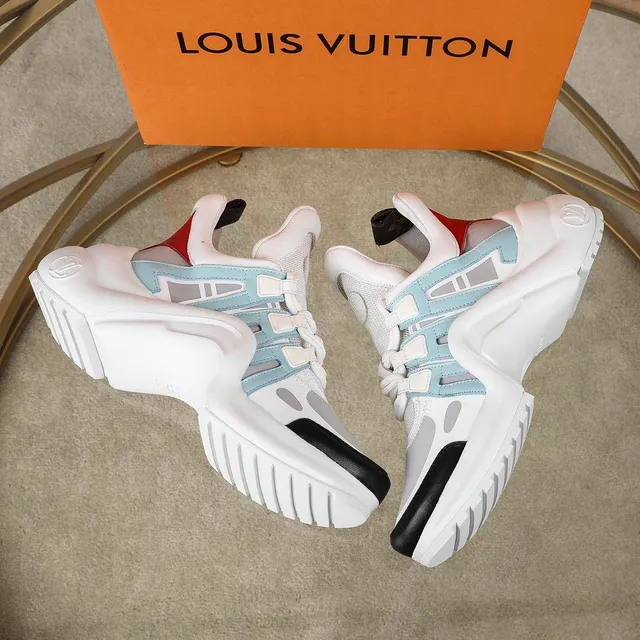 Louis Vuitton Run Away White Light Blue Black Chunky Sneakers 5