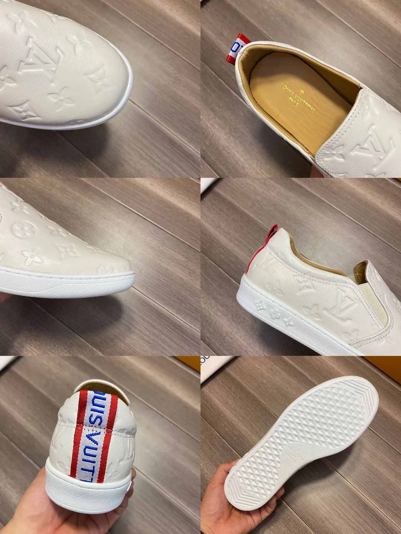 Louis Vuitton Run Away White Monogram Embossed Leather Loafers 2
