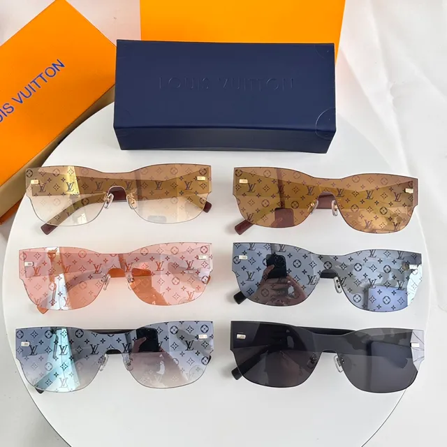 Louis Vuitton Shield-Style Rimless-Top Sunglasses 4