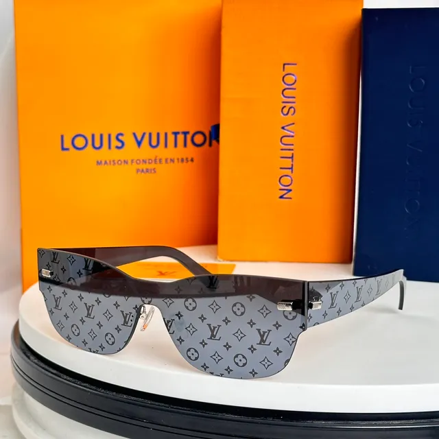 Louis Vuitton Shield-Style Rimless-Top Sunglasses 9