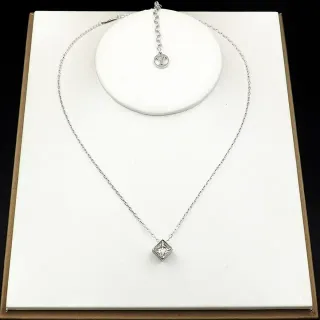 Louis Vuitton Square-Cut Crystal Pendant Necklace